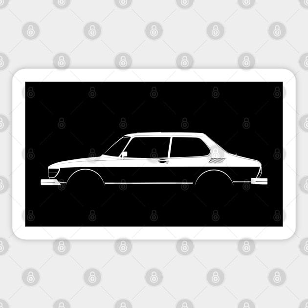 Saab 99 Turbo Silhouette Sticker by Car-Silhouettes